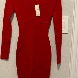 Abercrombie & Fitch Vibrant Red Knit Top